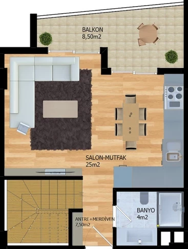 Блок А - 2+1 duplex